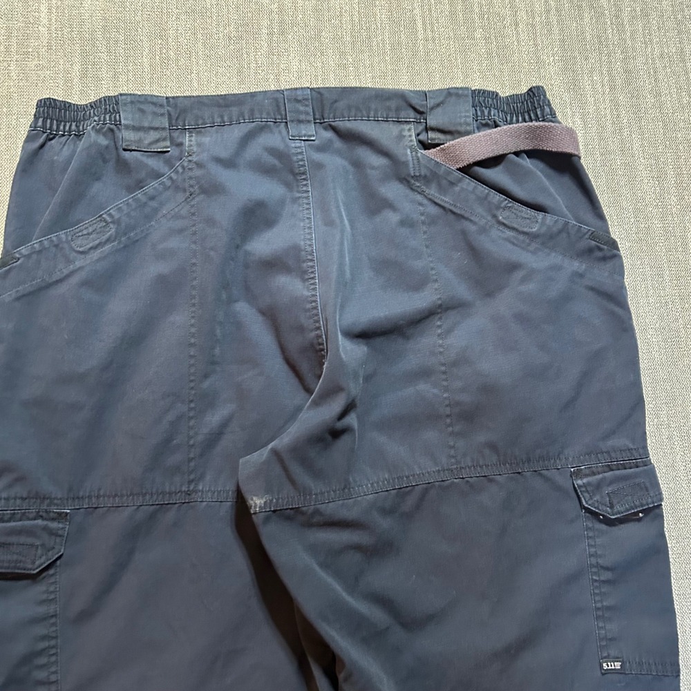 5.11 Tactical Cargo Pants Mens 44x32 (Fits 41x31) Navy Blue Ripstop Utility - Picture 4 of 9